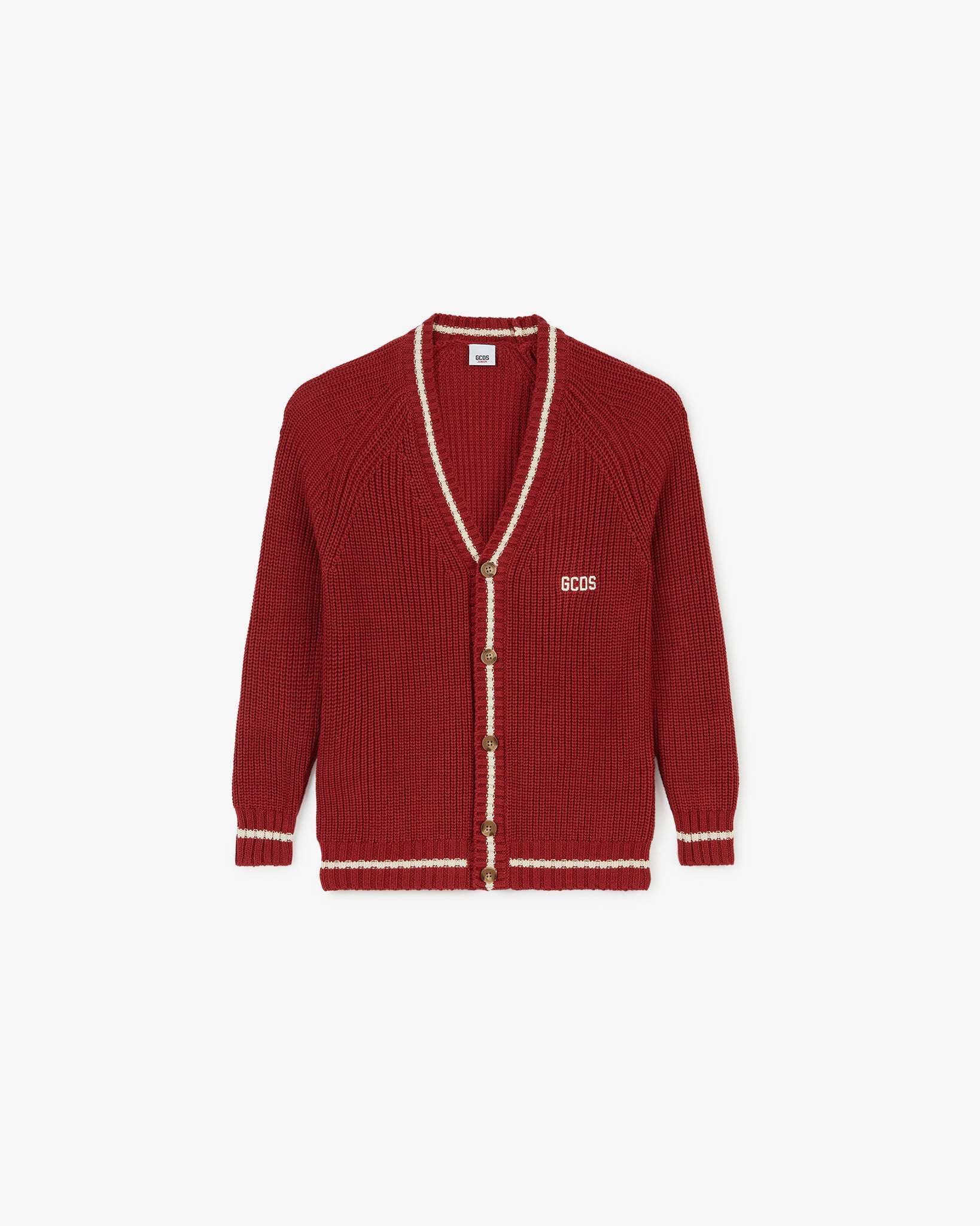 Junior Gcds Low Band Cardigan : Unisex Knitwear Red | GCDS®