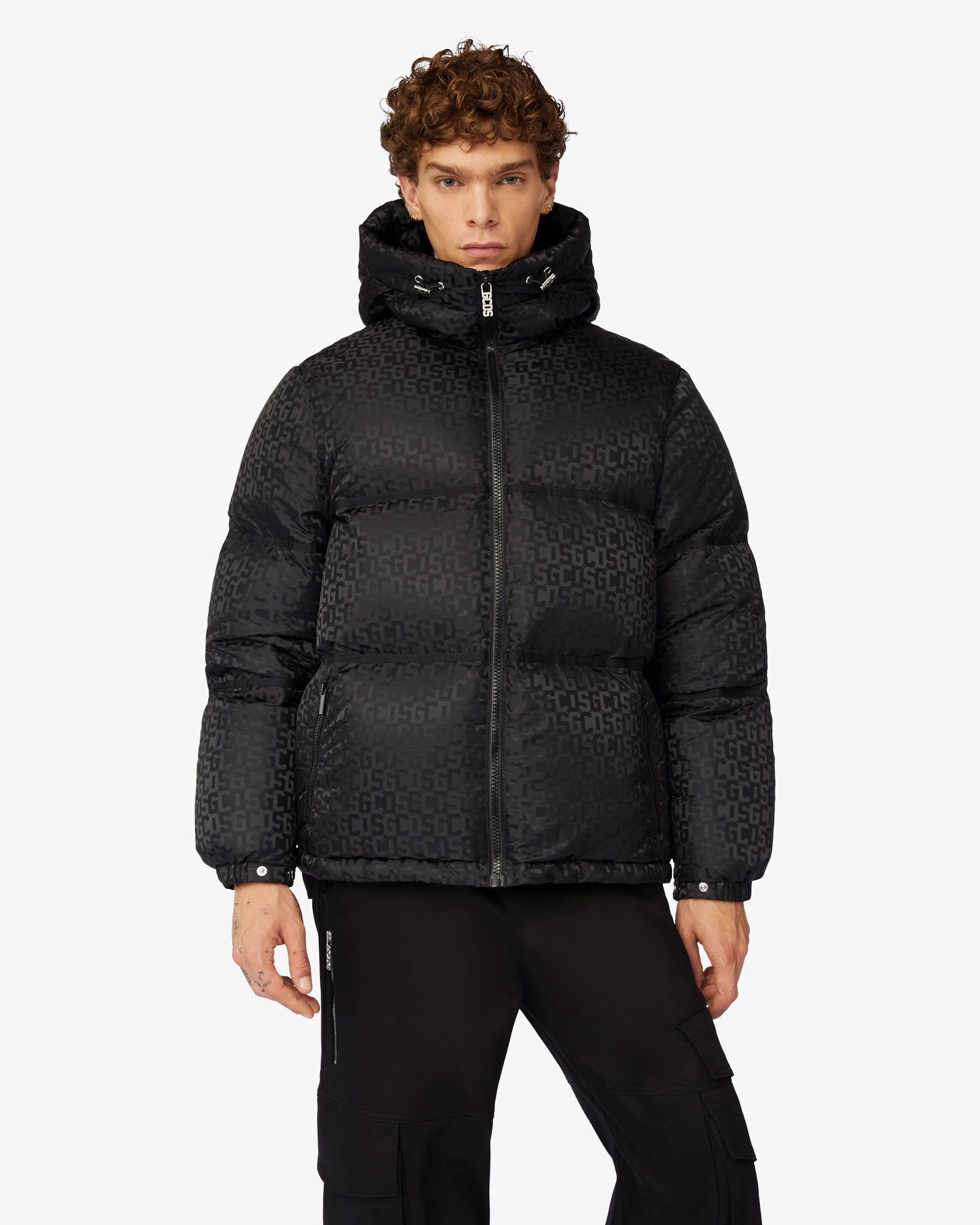 Gcds Monogram Puffer Jacket : Men Coats & Jackets Black | GCDS®