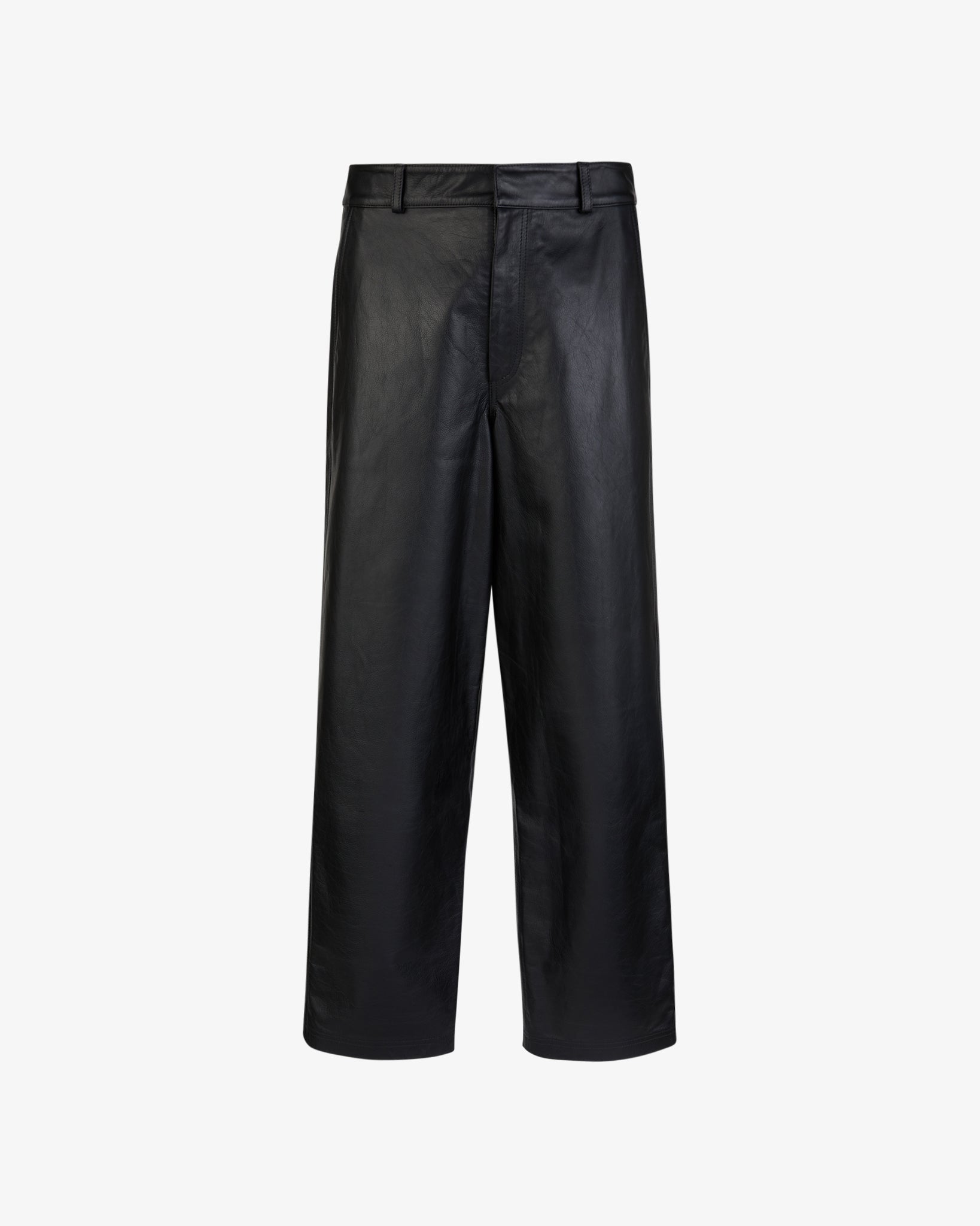 Oversized Leather Pants : Men Trousers Black | GCDS®