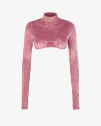 Velvet Top | Women Tops Mauve Pink | GCDS®