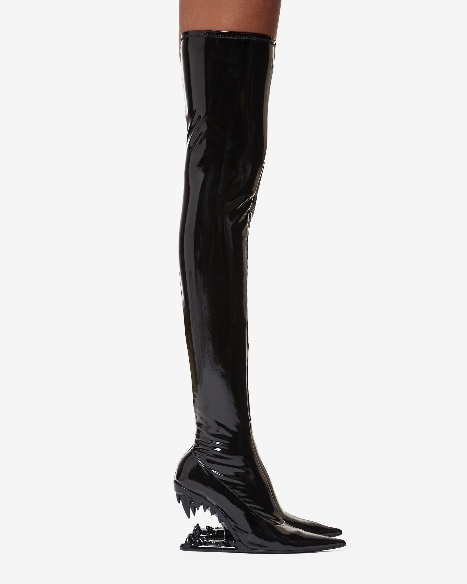 Morso Vynil Boots : Women Boots Black/Silver | GCDS®