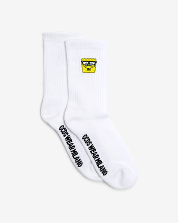 Spongebob Embroidered Socks  | Unisex Socks White | GCDS Spring/Summer 2023