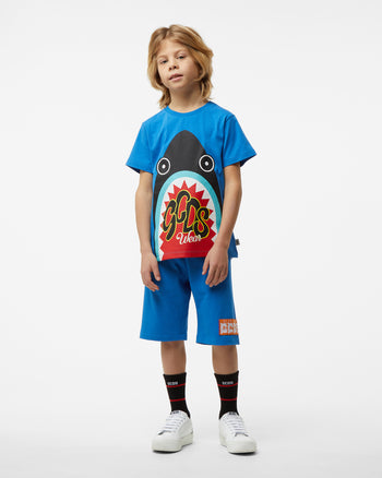 2023 New Fashion Boys T-shirt Summer Shark Cotton Causal Clothes