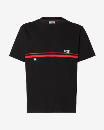 Gcds Low Logo Band Regular T-Shirt | Men T-shirts Black | GCDS Spring/Summer 2023