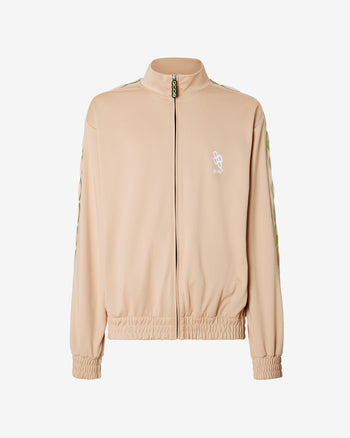 Reflective Print Logo Track Top | Men Hoodie Beige | GCDS Spring/Summer 2023