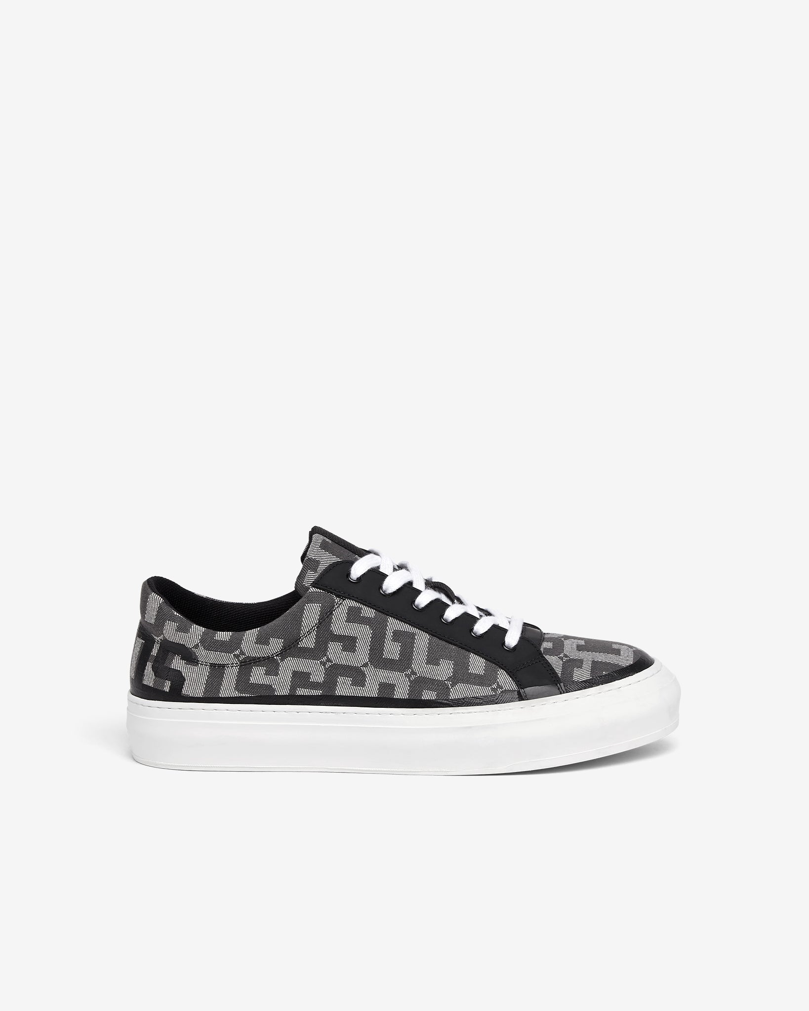 Jacquard Gcds Monogram Sneakers : Unisex Shoes Black | GCDS