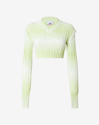 Gcds Braids Crop Top | Women Knitwear Lime | GCDS Spring/Summer 2023
