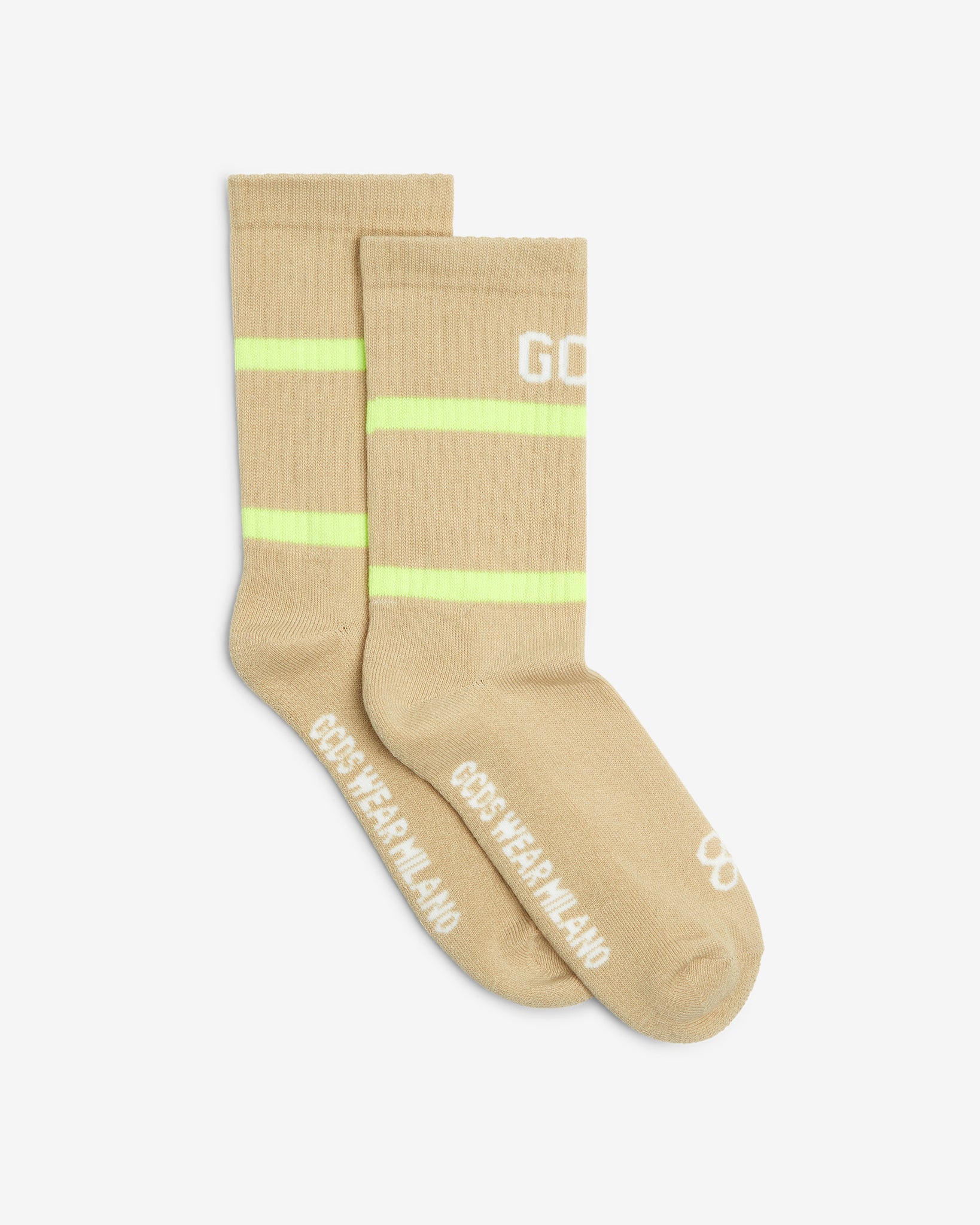 Gcds 88 Logo Socks : Unisex Socks Beige | GCDS