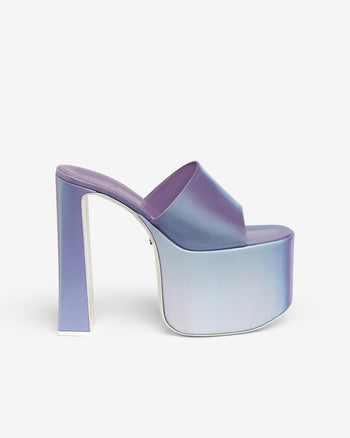 Holographics Platform Sandals | Women Shoes Silver/Lilac | GCDS Spring/Summer 2023