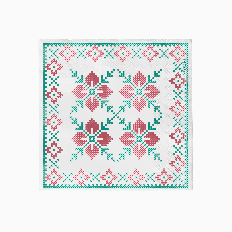 Servilleta Papel Doble Capa Navidad 33x33 cm Nordic Rojo