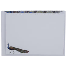Load image into Gallery viewer, Peacock Marbled Notecard Set - Note Card Set  Mustard and Gray Ltd Shropshire
