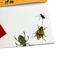 Load image into Gallery viewer, Vintage Bugs Writing Paper and Envelopes Set - Letter Writing Set  Mustard and Gray Ltd Shropshire
