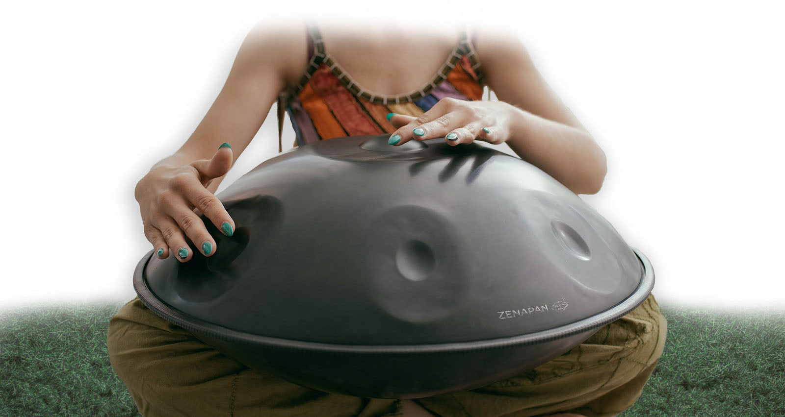 AS TEMAN HANDPAN , Handpan Instrument de tambour en D mineur 9 notes 432 Hz  55,9 cm Tambour à main en acier avec sac à main souple, 2 maillets à main