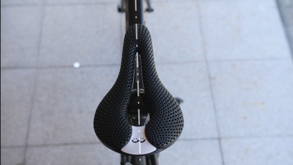 Your bike saddle should be aligned with the bike frame