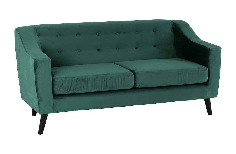 amelia blue fabric 3 seater sofa bed