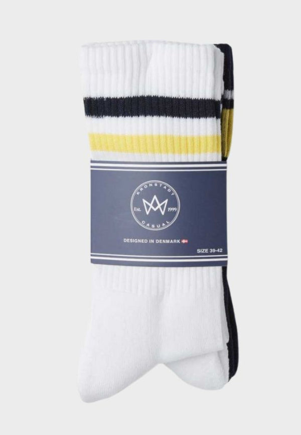 Nad 4-pack Kronstadtbrand socks - White/Navy/Red –