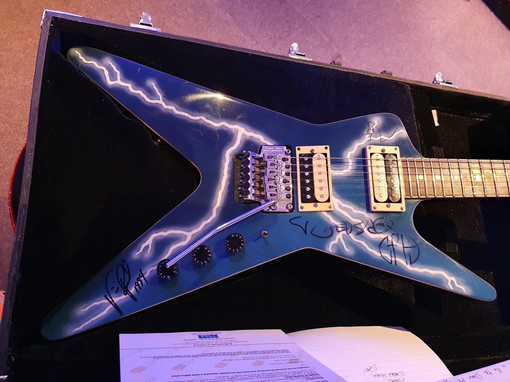 RARE Dean Dimebag Darrell DFH Dean From Hell Dimebolt Signature Guitar –  Essex Recording Studios