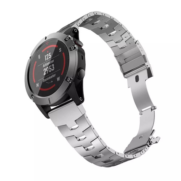 Garmin Fenix 7X Pro Solar Sapphire 6X Pro 5X Fenix 3 Descent Mk3i 51 mm  Mk2i Mk2 Mk1 Bracelet en métal noir Milanais 26 mm Bracelet à ajustement  rapide A26-B22 -  Canada