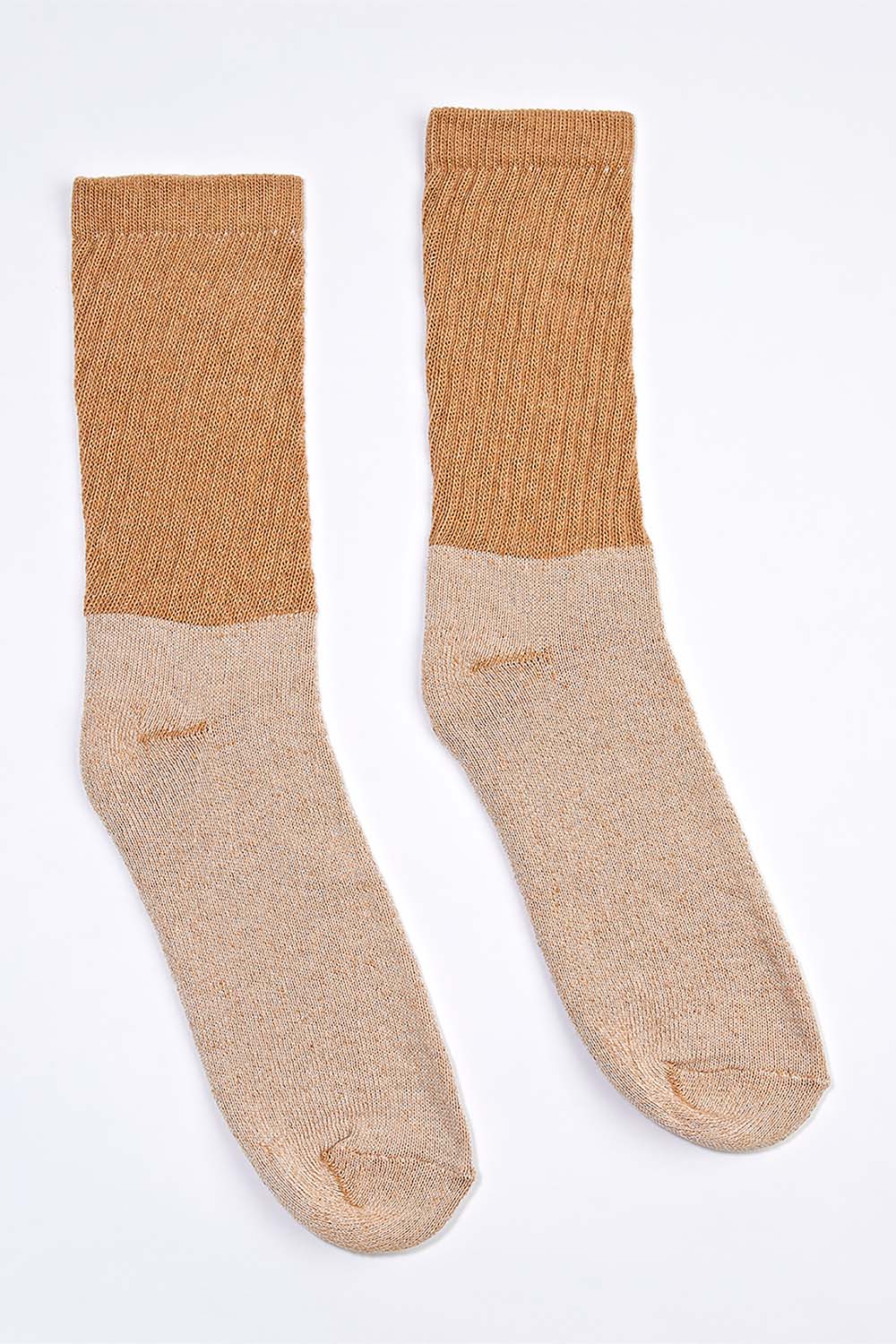 Men's 3 Pack Organic Cotton Socks Brown Crew