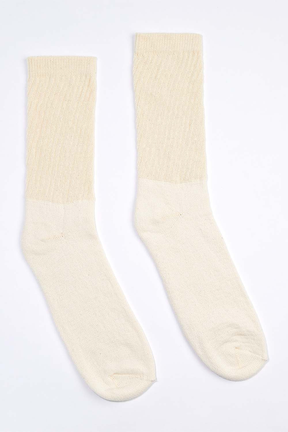 Men's 3 Pack Organic Cotton Socks Natural-White Crew