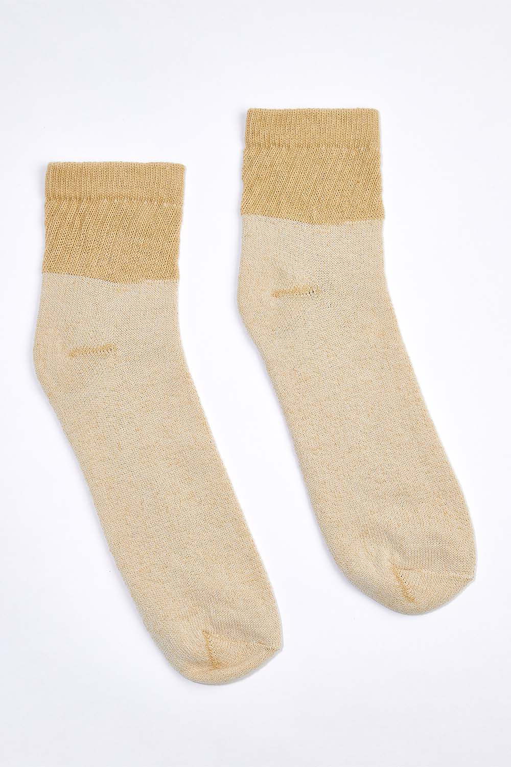 Men's Organic Cotton Socks Tan-Green Ankle