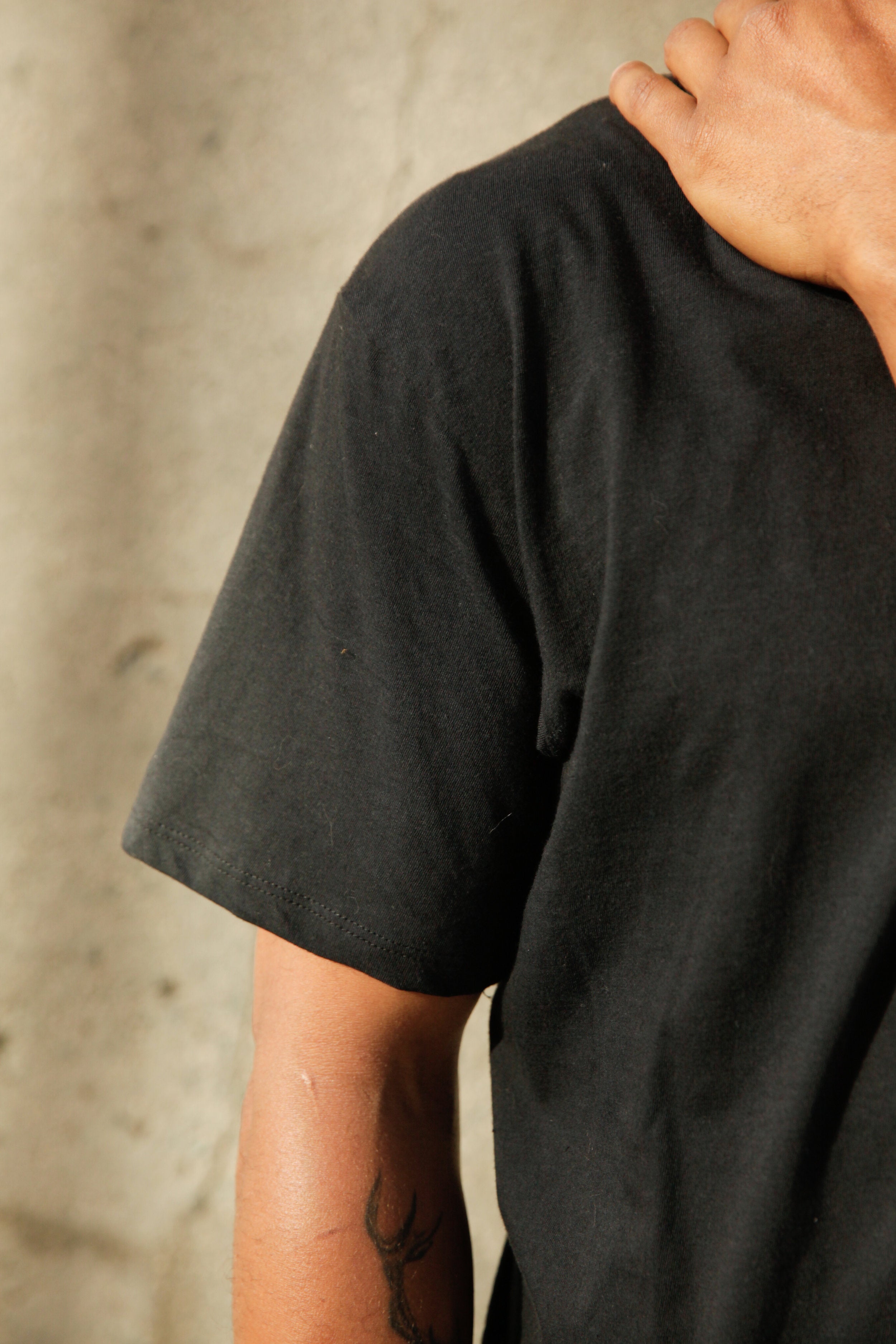 Men's Organic Crew Tee in Black