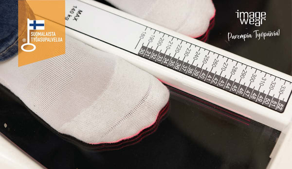 With the help of a foot scan, we find out which insoles are suitable for you, so that the work footwear could best support your well-being during the working day.