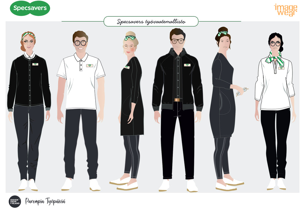 Specsavers uudet työvaatteet - Image Wear