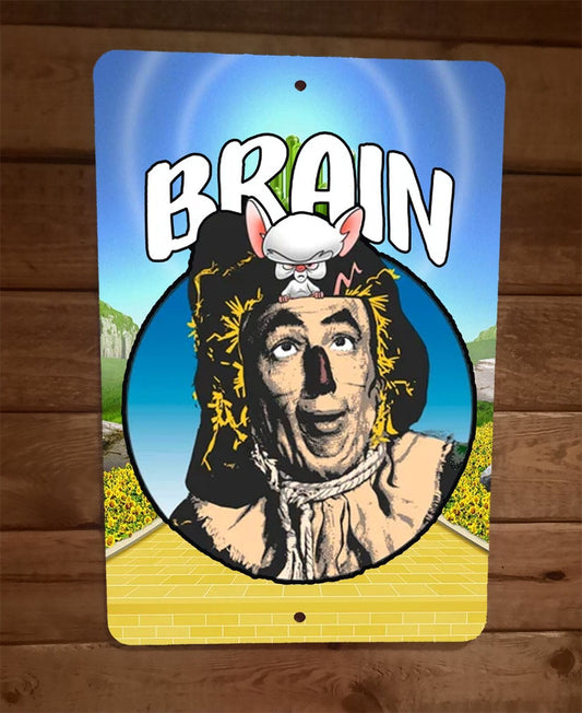 Pinky and the Brain Tin Sign Decoration Vintage Metal Movie Poster Signs  Wall Decor 8x12 Inch