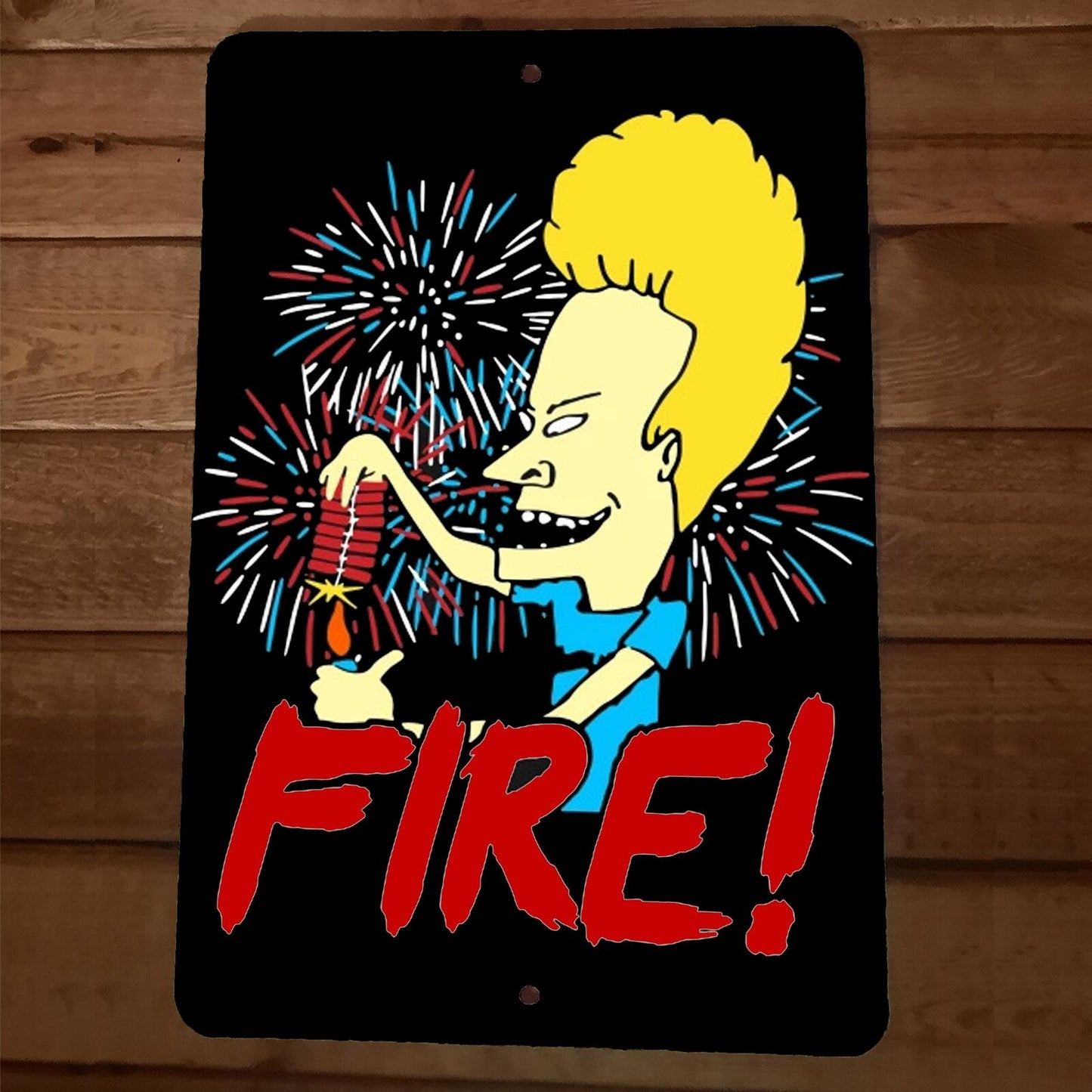 Beavis Fire 4th of July 8x12 Metal Wall Sign Poster – Sign Junky