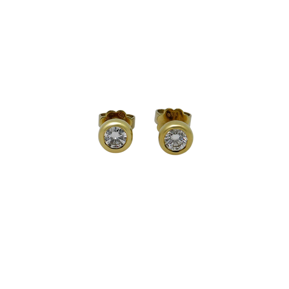 image of Wempe Stud earrings with 0.46ct TW-IF brilliant-cut diamond in 750/18K Yellow Gold