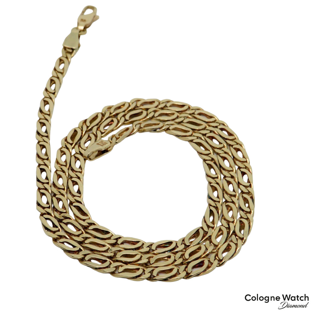 Image of Chain Peacock eye bird's eye in 585/14K Yellow Gold Length 50 cm