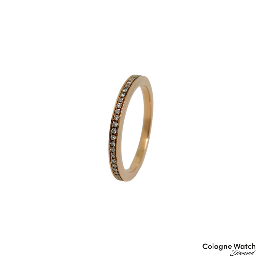 image of Ring Half memo ring with 0.10ct H-si diamond in 750/18K rose gold size 51