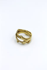 Double Branch Goldplated Ring
