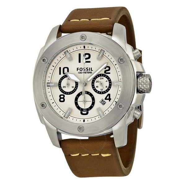 Fossil Defender Solar-Powered Brown Watch| FS5975I Men\'s Leather