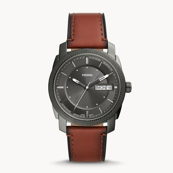 Fossil Defender Solar-Powered Brown Leather Men\'s Watch| FS5975I