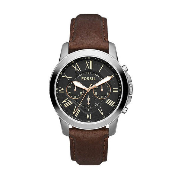 Fossil Defender Solar-Powered Brown Leather Men's Watch| FS5975I