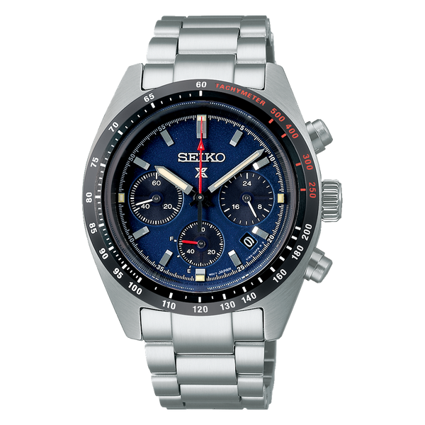 SEIKO Macchina Sportiva Blue Dial Solar Men's Chronograph | SSC801P1