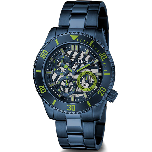 GW0425G3 Men\'s Blue Multi-function Guess Watch Poseidon