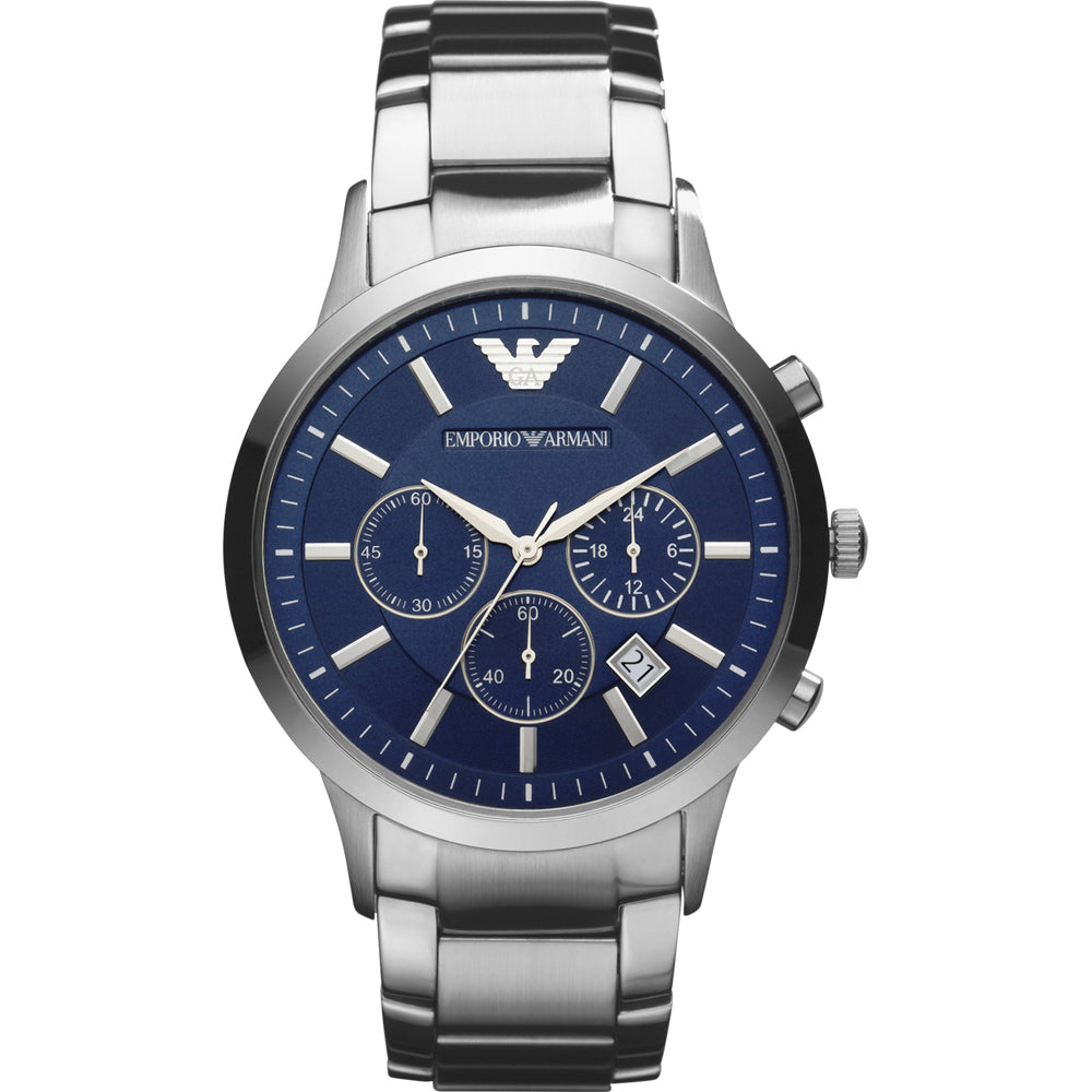 Emporio armani Stainless Steel Blue dial Watch | AR2448