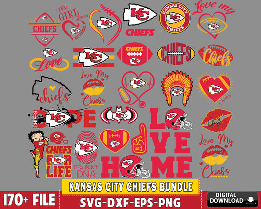 Kansas City Chiefs 57 SVG Bundle Package designs – Family Supply