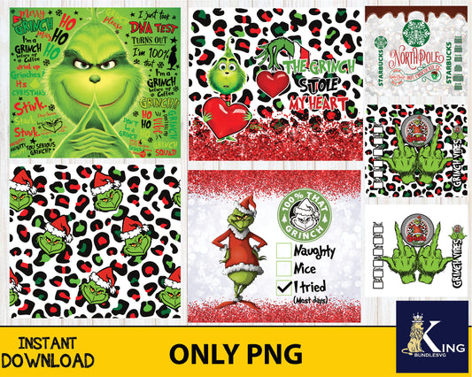 Christmas Tumbler Design,Grinch Tumbler Wrap, Christmas Tumbler Png 02