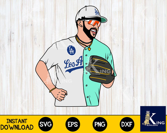 Bad Bunny Dodgers SVG, Bad Bunny SVG DXF EPS PNG