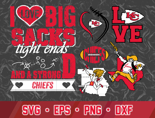 600+ Kansas City Chiefs SVG Bundle Files for 2023, Most Use