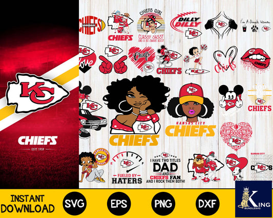 Kansas City Chiefs Bundle svg ,170+ file Kansas City Chiefs svg, Nfl s –  kingbundlesvg