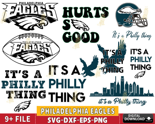 Philadelphia Eagles Set Design SVG Files, Cricut, Silhouette Studio,  Digital Cut Files