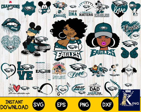 Philadelphia Eagles Bundle svg,90+ file Philadelphia Eagles Nfl svg, Bundle  superbowl Digital Cut Files, super bowl svg eps dxf png file, for Cricut