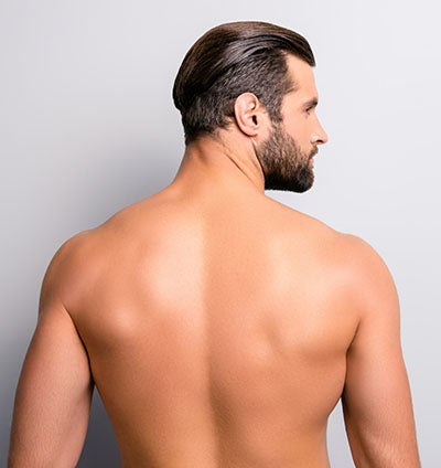 Man with smooth back