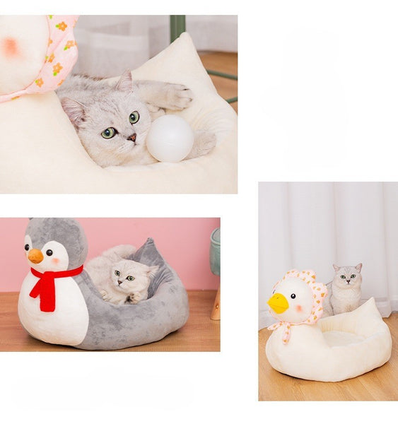 cartoon design cat sleeping bed