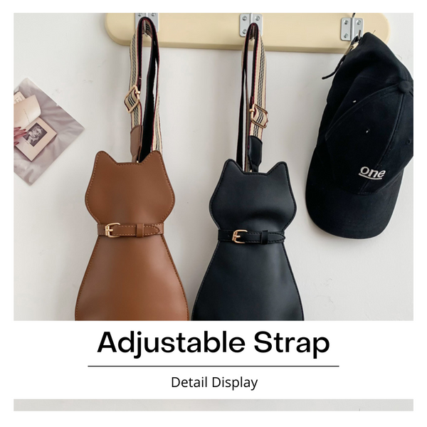 cat design bag with adjustable strap
